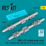 MBD2-67U multiple bombs racks (2 pcs) (3D Printed) (1/32)