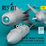 AGM-62 Walleye I missiles (2 pcs) with AN/AWG-16 data link pod (1 pcs) (3D Printed) (1/32) - Image 2