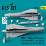 AGM-62 Walleye II missiles (2 pcs) with AN/AWG-16 data link pod (1 pcs) (3D Printed) (1/32) - Image 2