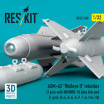 AGM-62 Walleye II missiles (2 pcs) with AN/AWG-16 data link pod (1 pcs) (3D Printed) (1/32) - Image 3