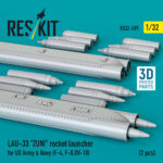 LAU-33 ZUNI rocket launcher for US Army & Navy (2 pcs) (3D Printed) (1/32) - Image 2
