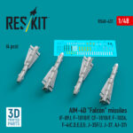 AIM-4D Falcon missiles (4 pcs) (3D Printed) (1/48) - Image 2