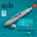 SUU-23 20mm gun pod (close gun bay) for F-4 Phantom II (USAF) (1 pcs) (3D Printed) (1/48) - Image 2
