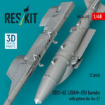 GBU-62 (JDAM-ER) bombs with pylons for Su-27 Flanker (2 pcs) (3D Printed) (1/48) - Image 2