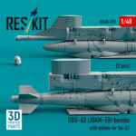 GBU-62 (JDAM-ER) bombs with pylons for Su-27 Flanker (2 pcs) (3D Printed) (1/48) - Image 3