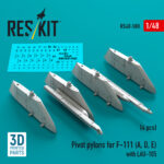Pivot pylons for F-111 (A, D, E) with LAU-105 (4 pcs) (3D Printed) (1/48) - Image 3