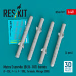 Matra Durandal (BLU-107) bombs (4 pcs) (3D Printed) (1/48)