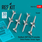 Skyflash (RB71/Av.71) missiles (4 pcs) (3D Printed) (1/48)