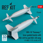GBU-10 Paveway I laser guided bombs with BSU-4/B fin and BSU-3/B wing (2 pcs) (3D Printed) (1/48) - Image 2