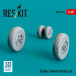 Fairey Gannet wheels set (3D Printed) (1/48) - Image 3