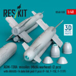 AGM-130A missiles (2 pcs) (Mk84 warhead) with AN/AXQ-14 data link pod (1 pcs) (3D Printed) (1/48) - Image 2