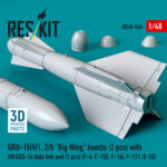 GBU-15(V)1, 2/B Big Wing bombs (2 pcs) with AN/AXQ-14 data link pod (1 pcs) (3D Printed) (1/48) - Image 3