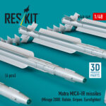 Matra MICA-IR missiles (4 pcs) (3D Printed) (1/48) - Image 2