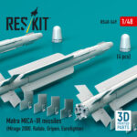 Matra MICA-IR missiles (4 pcs) (3D Printed) (1/48) - Image 3