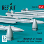 Matra MICA-EM missiles (4 pcs)  (3D Printed) (1/48) - Image 2