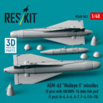 AGM-62 Walleye II missiles (2 pcs) with AN/AWG-16 data link pod (1 pcs) (3D Printed) (1/48) - Image 2