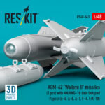 AGM-62 Walleye II missiles (2 pcs) with AN/AWG-16 data link pod (1 pcs) (3D Printed) (1/48) - Image 3