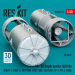 Mk-38 Depth bombs (650 lb) (4 pcs) (3D Printed) (1/48) - Image 3