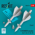 R-98 MR/MT missiles (2 pcs) (3D Printed) (1/48)