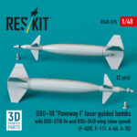 GBU-10 Paveway I laser guided bombs with BSU-37/B fin and BSU-3A/B wing (slow speed) (2 pcs) (3D Printed) (1/48) - Image 2
