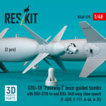 GBU-10 Paveway I laser guided bombs with BSU-37/B fin and BSU-3A/B wing (slow speed) (2 pcs) (3D Printed) (1/48) - Image 3