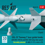 GBU-10 Paveway I laser guided bombs with BSU-37/B fin and BSU-3A/B wing (slow speed) thermally protected (2 pcs) (3D Printed) (1/48) - Image 2