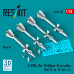 R-27EP (AA-10 Alamo-F) missiles (4 pcs) (3D Printed) (1/48)