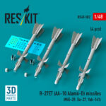 R-27ET (AA-10 Alamo-D) missiles (4 pcs) (3D Printed) (1/48)