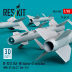 R-27ET (AA-10 Alamo-D) missiles (4 pcs) (3D Printed) (1/48) - Image 3