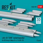 LAU-33 ZUNI rocket launcher for US Army & Navy (2 pcs) (3D Printed) (1/48) - Image 2