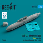 SUU-23 20mm gun pod (close gun bay) for British Phantom (RAF & RN) (1 pcs) (3D Printed) (1/72) - Image 2