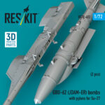GBU-62 (JDAM-ER) bombs with pylons for Su-27 Flanker (2 pcs) (3D Printed) (1/72) - Image 3
