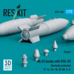 Mk.83 bombs with BSU-85 thermally protected (4 pcs) (3D printed) (1/72) - Image 2