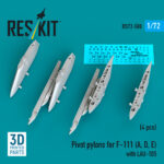 Pivot pylons for F-111 (A,D,E) with LAU-105 (4 pcs) (1/72)