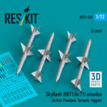 Skyflash (RB71/Av.71) missiles (4 pcs) (3D Printed) (1/72)