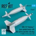 GBU-10 Paveway I laser guided bombs with BSU-4/B fin and BSU-3/B wing (2 pcs) (3D Printed) (1/72) - Image 2