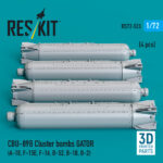CBU-89B cluster bombs GATOR (4 pcs) (3D Printed) (1/72) - Image 2