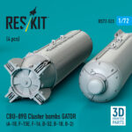 CBU-89B cluster bombs GATOR (4 pcs) (3D Printed) (1/72) - Image 3
