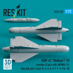 AGM-62 Walleye I ER missiles (2 pcs) with AN/AWG-16 data link pod (1 pcs) (3D Printed) (1/72) - Image 2