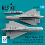 AGM-62 Walleye II ER missiles (2 pcs) with AN/AWG-16 data link pod (1 pcs) (3D Printed) (1/72) - Image 2