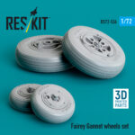 Fairey Gannet wheels set (3D Printed) (1/72)