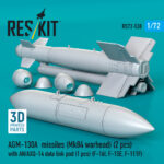 AGM-130A missiles (Mk84 warhead) (2 pcs) with AN/AXQ-14 data link pod (1 pcs) (3D Printed) (1/72) - Image 3