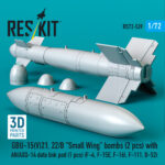 GBU-15(V)21,22/B Small Wing bombs (2 pcs) with AN/AXQ-14 data link pod (1 pcs) (3D Printed) (1/72) - Image 3
