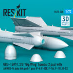GBU-15(V)1,2/B Big Wing bombs (2 pcs) with AN/AXQ-14 data link pod (1 pcs) (3D Printed) (1/72) - Image 2