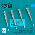Matra MICA-IR missiles (4 pcs) (3D Printed) (1/72)
