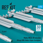 Matra MICA-IR missiles (4 pcs) (3D Printed) (1/72) - Image 2