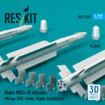 Matra MICA-IR missiles (4 pcs) (3D Printed) (1/72) - Image 3