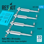 Matra MICA-EM missiles (4 pcs) (3D Printed) (1/72)