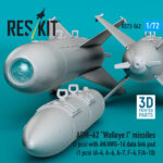 AGM-62 Walleye I missiles (2 pcs) with AN/AWG-16 data link pod (1 pcs) (3D Printed) (1/72) - Image 2