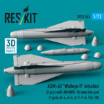 AGM-62 Walleye II missiles (2 pcs) with AN/AWG-16 data link pod (1 pcs) (3D Printed) (1/72) - Image 2